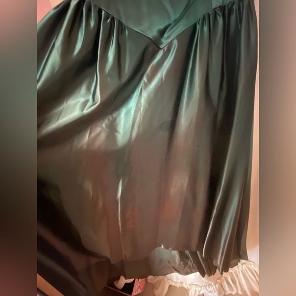 Emerald Green Mt. ladies Garment Vintage Bow Dress Made in USA Size 12 - Picture 4 of 7